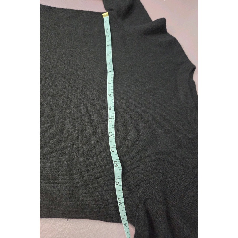 Talbots Womens‎ Pure Cashmere Crewneck Pullover Sweater Size S Black 3/4 Sleeve - Picture 3 of 8